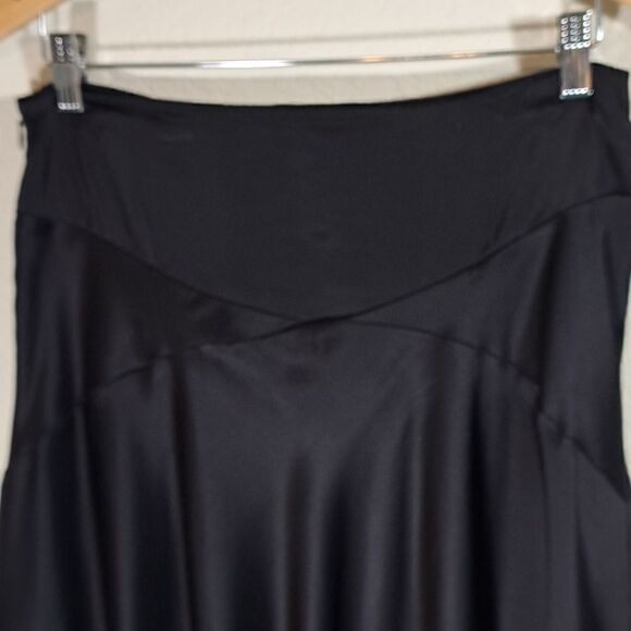 Bebe Women’s Y2K Top/Skirt Small Black Satin Flared Side Zipper Vintage USA - Picture 5 of 12